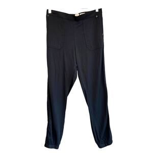 Logo Lori Goldstein Silky Twill Pull‎ On Jogger Style Pants Sz 8 Versatile Boho